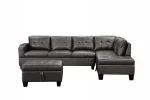 Sectional with Storage Ottoman - Black 2019 - Image 2