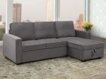 Grey Sectional with Pull-Out Bed & Storage Chaise - 20641 - Image 2