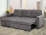 Grey Sectional with Pull-Out Bed & Storage Chaise - 20641 - Image 3