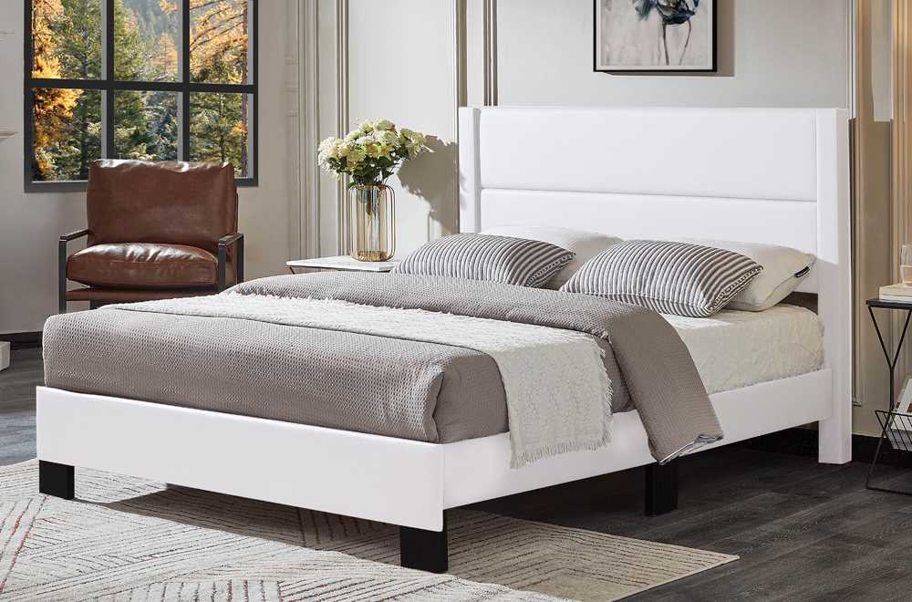 2175Whitebed Platform Bed White T 2175 - Image 1