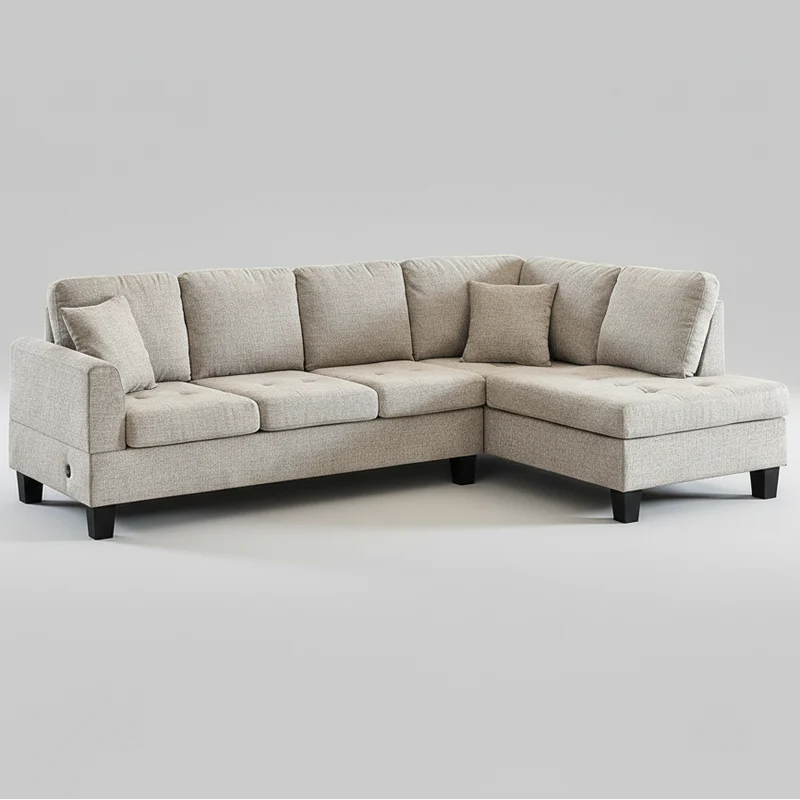 4093-6595-nolan-sectional Nolan Fabric Sectional with USB Port 6595 - Image 1