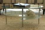 Glass Coffee Table With Chrome Legs T5002 - Image 2