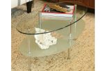 Glass Coffee Table With Chrome Legs T5002
