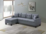 Reversible Sectional Sofa Grey Fabric 6212 - Image 3