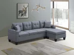 Reversible Sectional Sofa Grey Fabric 6212 - Image 5