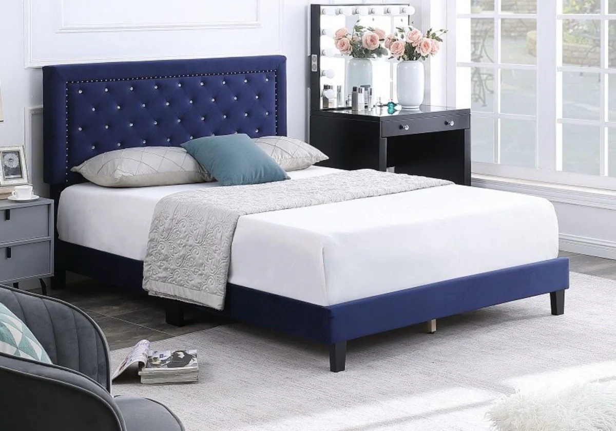 637940146242255480___Myproject-1_21_Blue Solo Velvet Bed Frame Blue - Image 1