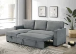 Ariadne Grey Fabric Reversible Sectional Sofa Bed 99073 - Image 3