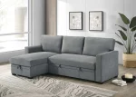Ariadne Grey Fabric Reversible Sectional Sofa Bed 99073 - Image 2