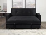 Ashley Black Velvet Sofa Bed