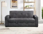 Ashley Grey Velvet Sofa Bed