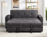 Ashley Grey Velvet Sofa Bed - Image 2