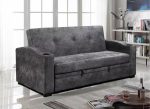 Ashley Grey Velvet Sofa Bed - Image 3
