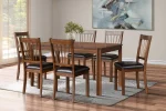 Aubin Espresso 7pc Wooden Dining Set 573322 - Image 5