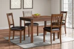 Aubin Espresso 5pc Wooden Dining Set 573321 - Image 3
