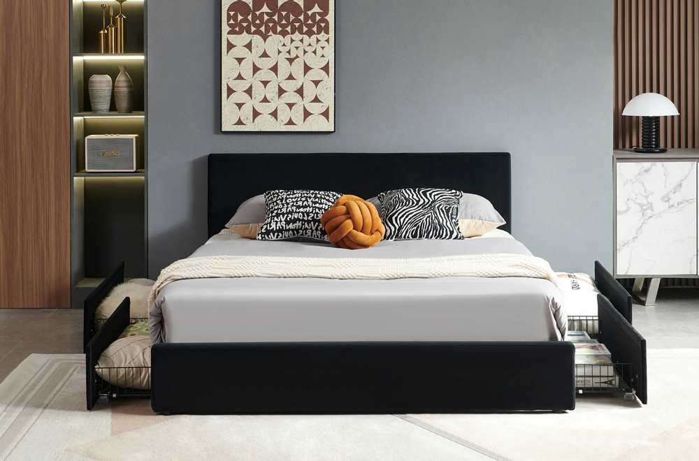 Black-_Velvet_-Storage_-Platform-_Bed_-2128 Black Velvet Storage Platform Bed 2128 - Image 1