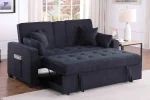 Chase Dark Grey Pull Out Sofa Bed With USB Ports & Cup Holders - Image 2