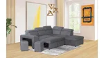 Elle Grey Fabric Sectional Sofa Bed 1845