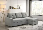 Faber Reversible Sectional Sofa with Pull-out Sleeper and Storage Chaise Smoke Grey 99996 - Image 2
