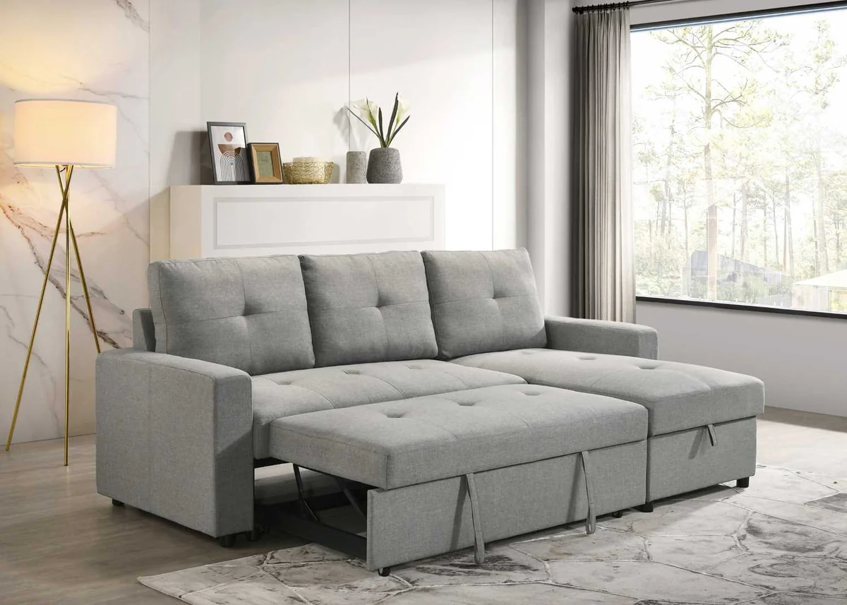 FaberReversibleSectionalSofawithPull-outSleeperandStorageChaise999961 Faber Reversible Sectional Sofa with Pull-out Sleeper and Storage Chaise Smoke Grey 99996 - Image 1