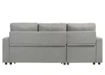 Faber Reversible Sectional Sofa with Pull-out Sleeper and Storage Chaise Smoke Grey 99996 - Image 4