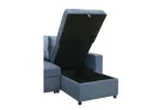 Faber Reversible Sectional Sofa Bed with Pull-out Sleeper and Storage Chaise Blue 99996 - Image 2