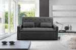 Grey Fabric Adjustable Backrest Sofa Bed with Two Toss Pillows 945