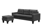 Grey Fabric Reversible Sectional Sofa 1228 - Image 2