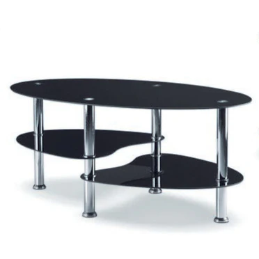 IF-2600 Black Tempered Glass Coffee Table 2600 - Image 1