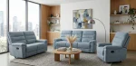 Marco Grey Fabric Manual Recliner Sofa Set 51358 - Image 2