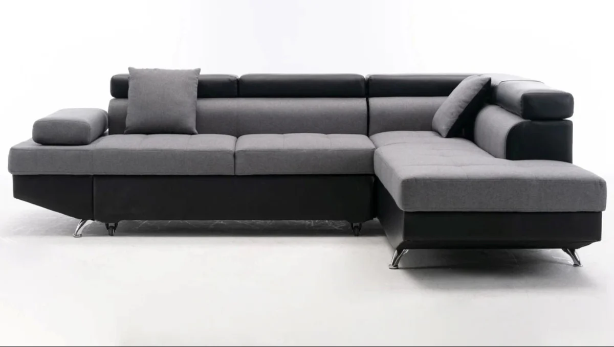 Modern-Two-Tone-Sectional-Sofa-Bed-with-Adjustable-Headrests-and-Storage-1899 Modern Two-Tone Sectional Sofa Bed with Adjustable Headrests and Storage 1899 - Image 1