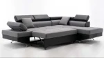 Modern Two-Tone Sectional Sofa Bed with Adjustable Headrests and Storage 1899 - Image 4