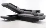 Modern Two-Tone Sectional Sofa Bed with Adjustable Headrests and Storage 1899 - Image 3