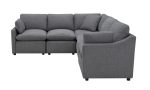 Pippa 5-Piece Modular Sectional with 3 Pillows 99076GYSS5 - Image 2