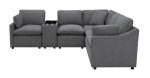 Pippa 6-Piece Modular Sectional with Console & Wireless Charger 99076GYSS6 - Image 4