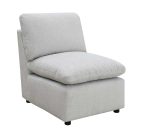 Pippa 6-Piece Modular Sectional with Right Side Arm Chair, Console & Left Side Ottoman Chaise 99076LGYSSO6R - Image 6
