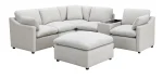 Pippa 7-Piece Modular Sectional with Console & Ottoman 99076LGYSS7 - Image 3