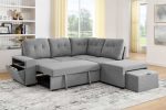 Pull-Out Storage Reversible Sofa Sectional Grey 1226 - Image 3