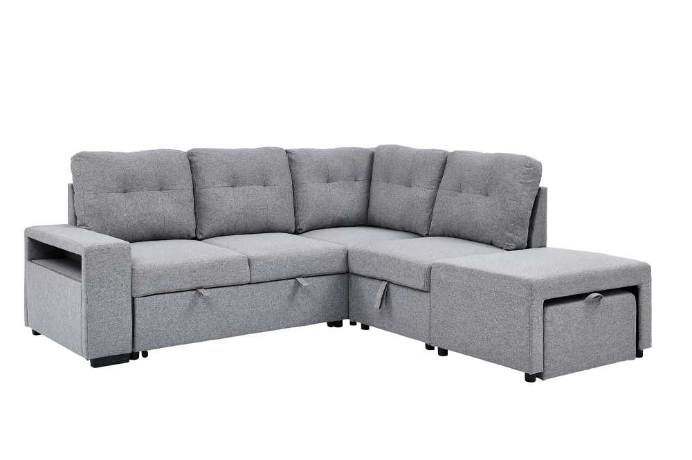 Pull-Out-Storage-Reversible-Sofa-Sectional-Grey-1226_304ce07c-e8c5-4214-aaab-0fd9a97a360d Pull-Out Storage Reversible Sofa Sectional Grey 1226 - Image 1