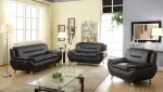 Spruce Black Faux Leather Sofa Set 3350 / 868 - Image 3