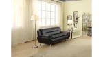 Spruce Black Faux Leather Sofa Set 3350 / 868 - Image 2