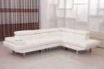 Vegas White Air Leather Sectional Sofa