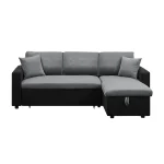 Reversible Grey & Black Pull Out Sectional Sofa Bed With Storage HM1642 - Image 3
