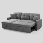 Reversible Grey Pull Out Sectional Sofa Bed With Storage 1866 - Image 2