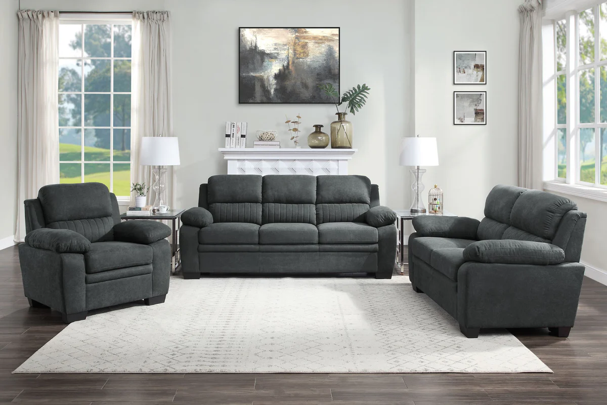 hollemansofaset1 Holleman Sofa Set Dark Grey 9333 - Image 1