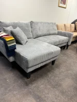 Aria Corduroy Reversible Pullout Sofa Bed Sectional