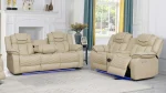 Roger Manual Recliner Air Leather Sofa Set - Image 5