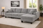 4 Seater Corduroy Sectional Sofa - Image 4