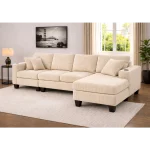 4 Seater Corduroy Sectional Sofa - Image 2