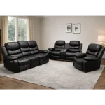 Recliner Set - 3 Piece with Air Leather - Image 2