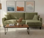 Aria Corduroy Reversible Pullout Sofa Bed Sectional - Image 7